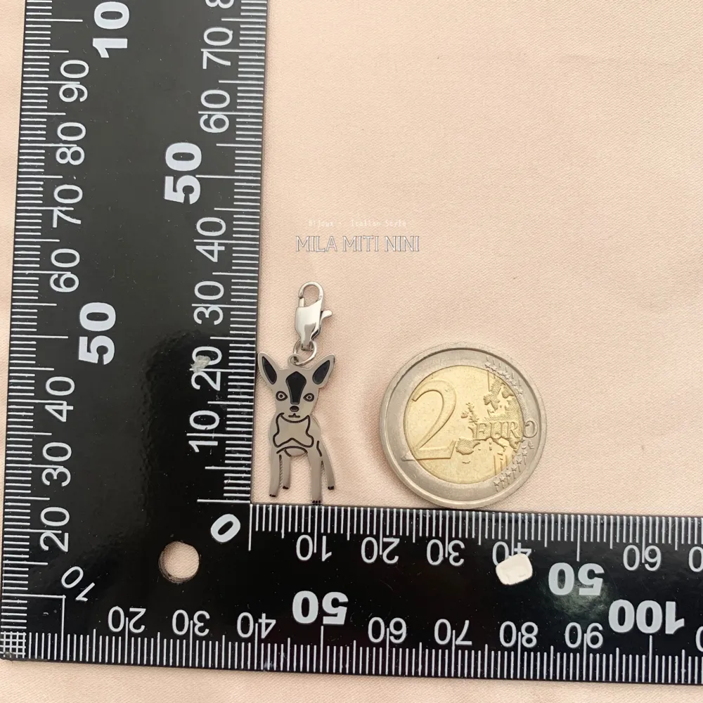 CIO413-121-Cane-Ciondolo in Acciaio - CIO413-121-Cane-Ciondolo in Acciaio