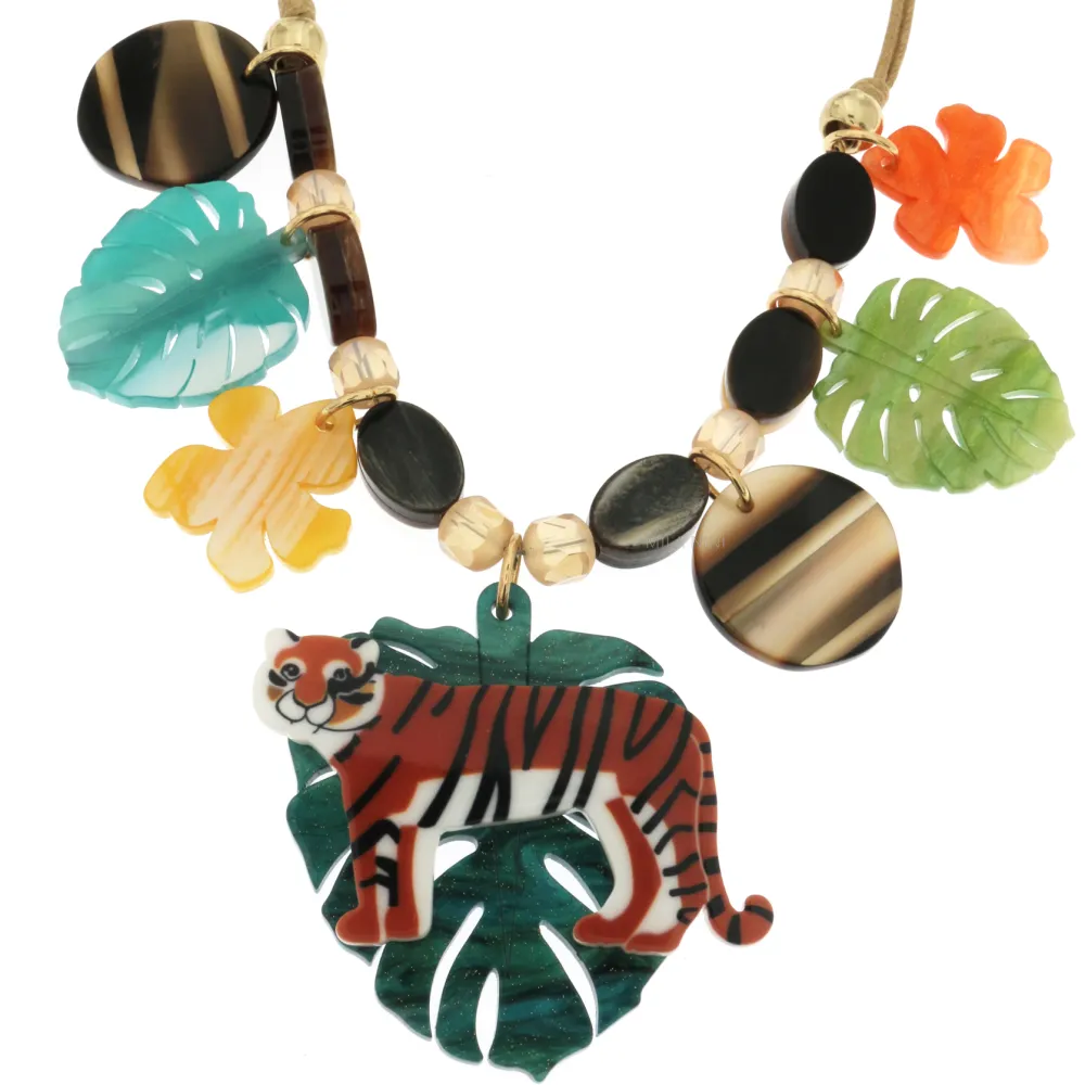 RCC Tigre Palma - Collana Corta Resina - CMC-11730