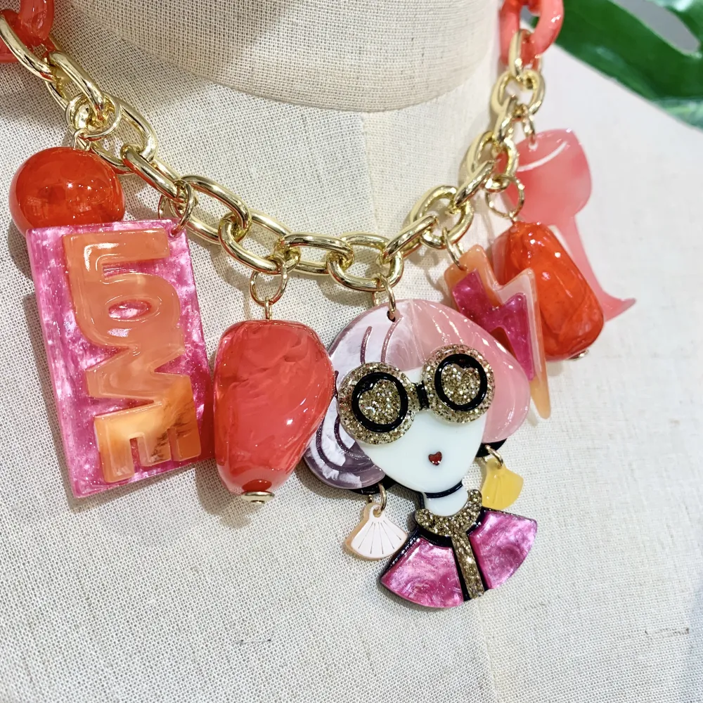 Donna-Collana Corta Resina - CMC-15387