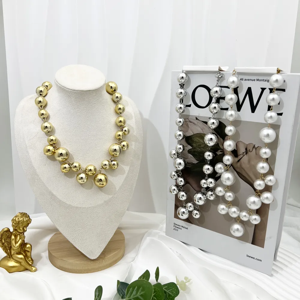 Pallina con Pendenti-Collana Corta Moda - CMC-488-49