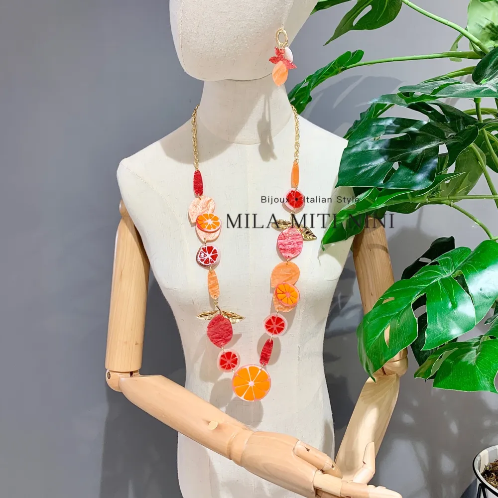 Frutta -Collana Lunga in Resina - CML-12702S
