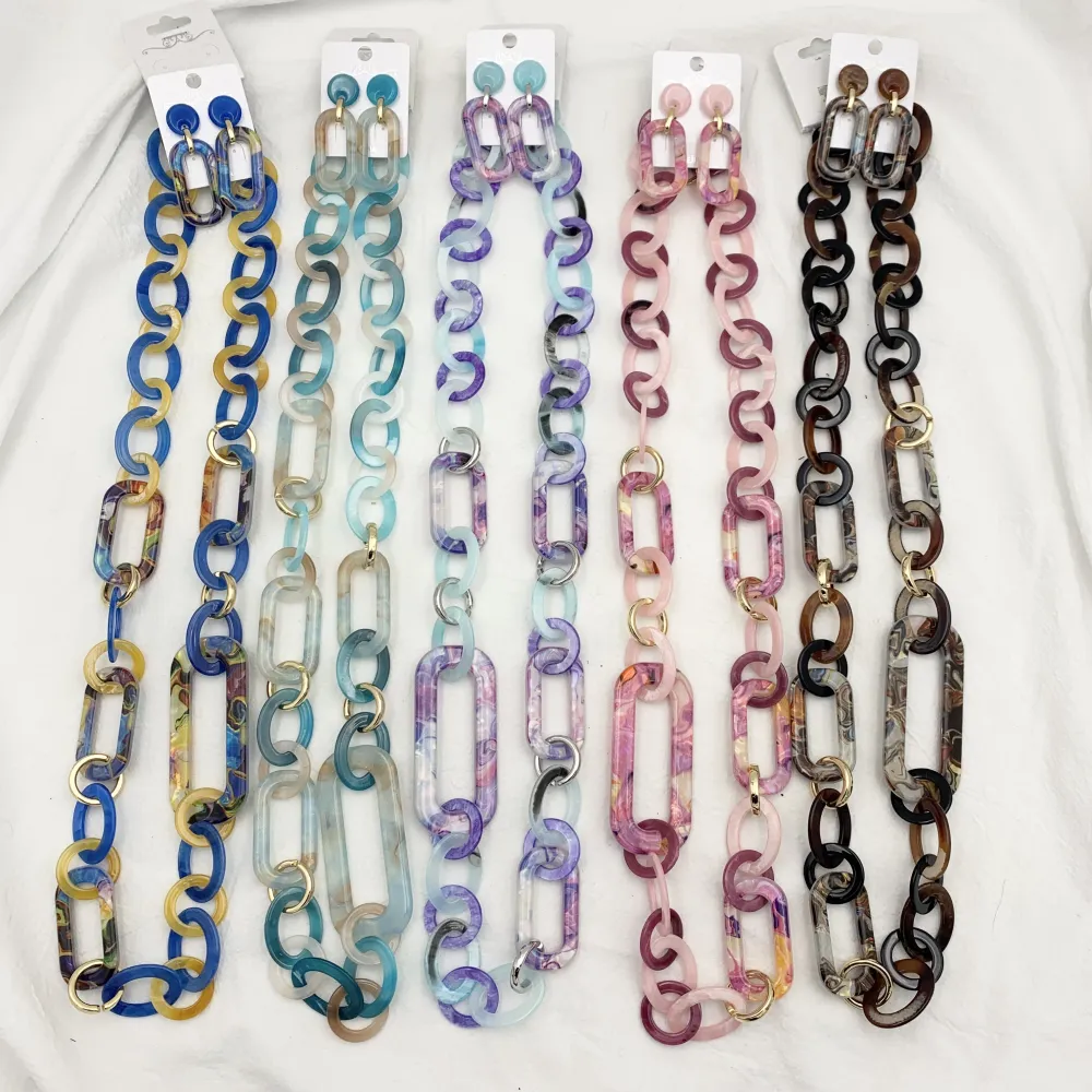 Cerchio Ovale-Collana Lunga in Resina - CML-13208