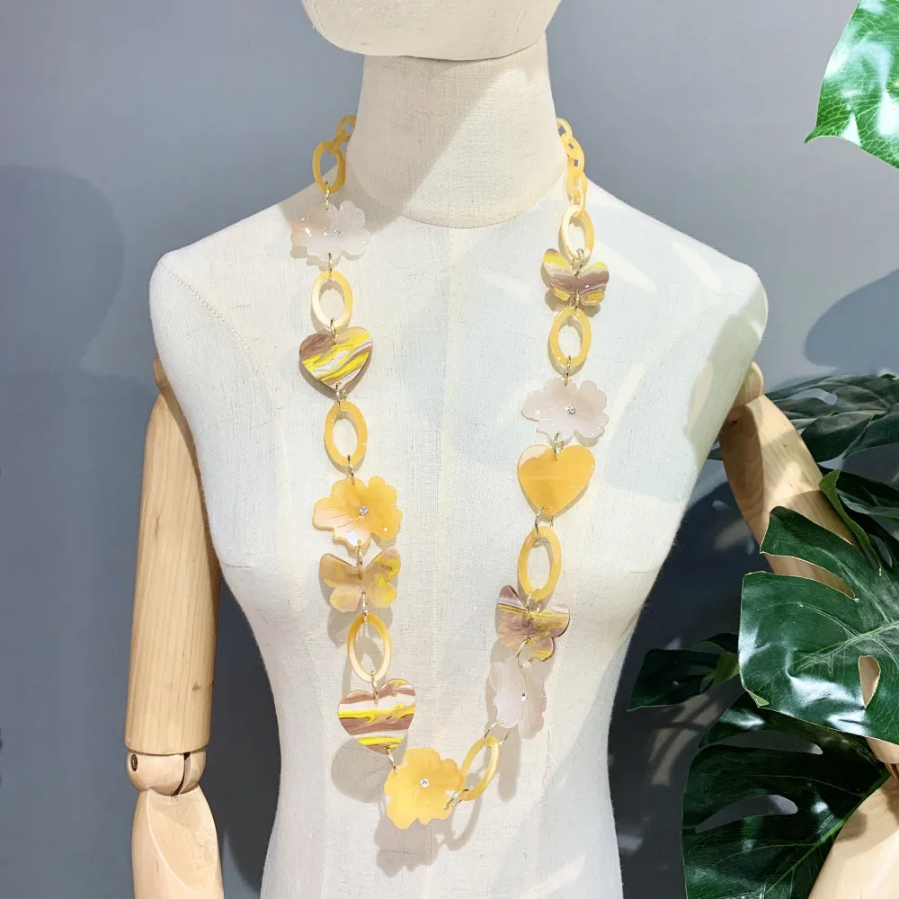 Fiore Farfalla-Collana Lunga Moda - CML-7327