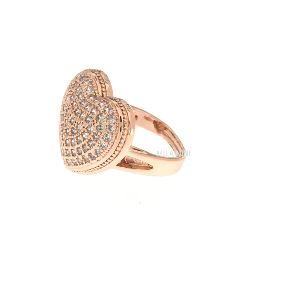 Cuore - Anello con Cubic Zirconi Regolabile - Cuore - Anello con Cubic Zirconi