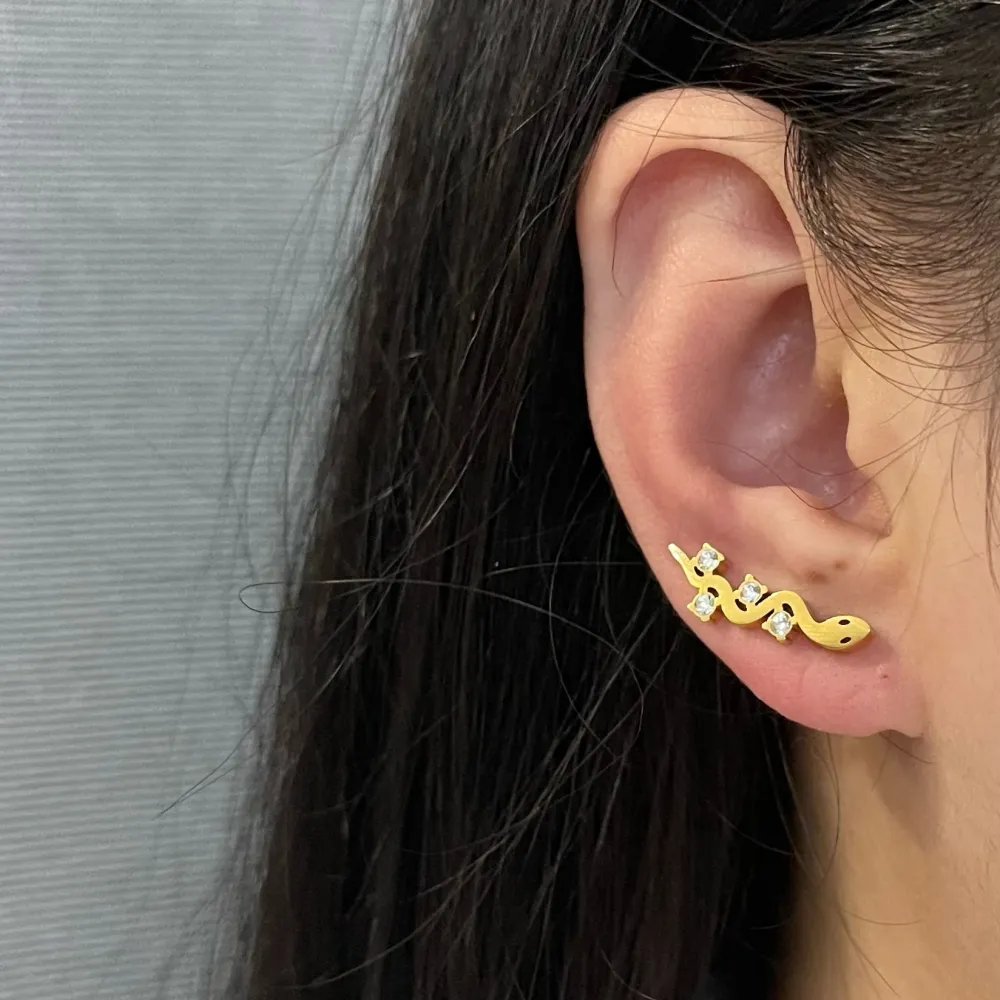 Serpente-Earcuff in Acciaio - EAK-103-AA384E