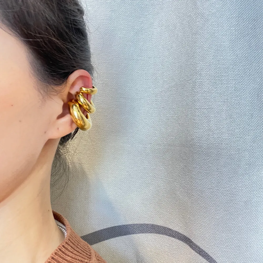 Cerchio Bombato Grande 10x30mm-Earcuff in Acciaio - EAK-103-AA4715E L
