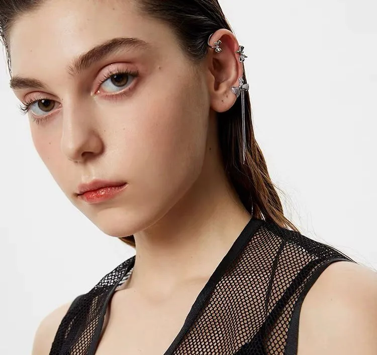 Farfalla Catena-Earcuff con Pendenti - EAK-493-17