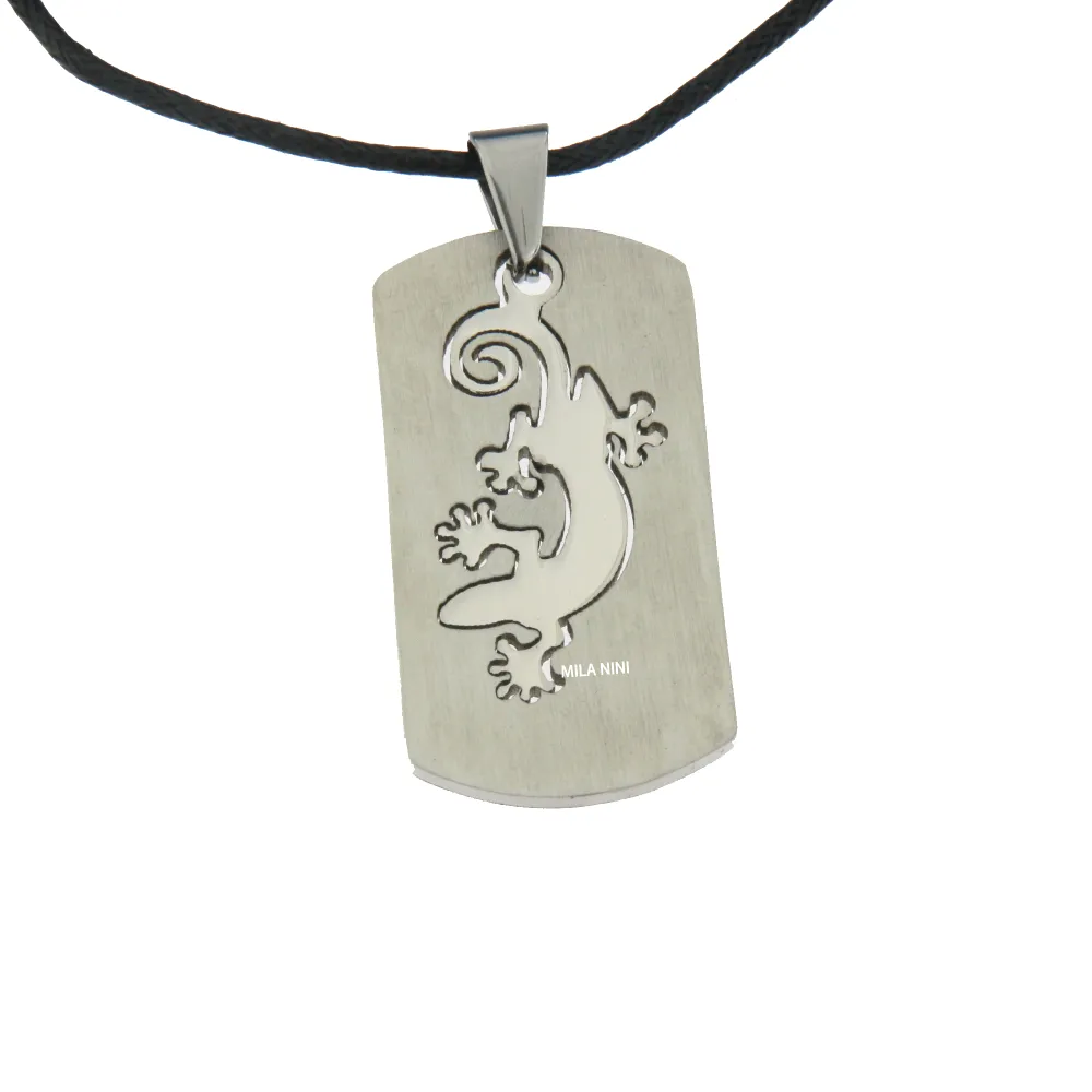 Geco rettangolo - Collana Corta Unisex - Geco rettangolo - Collana Corta Unisex