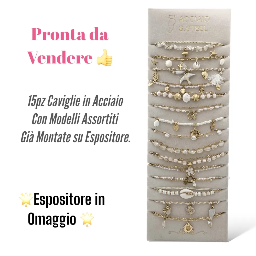 Mix Catene Colorate-12pz Cavigiere in Acciaio - KAP-732-290-293-296-285-287-299