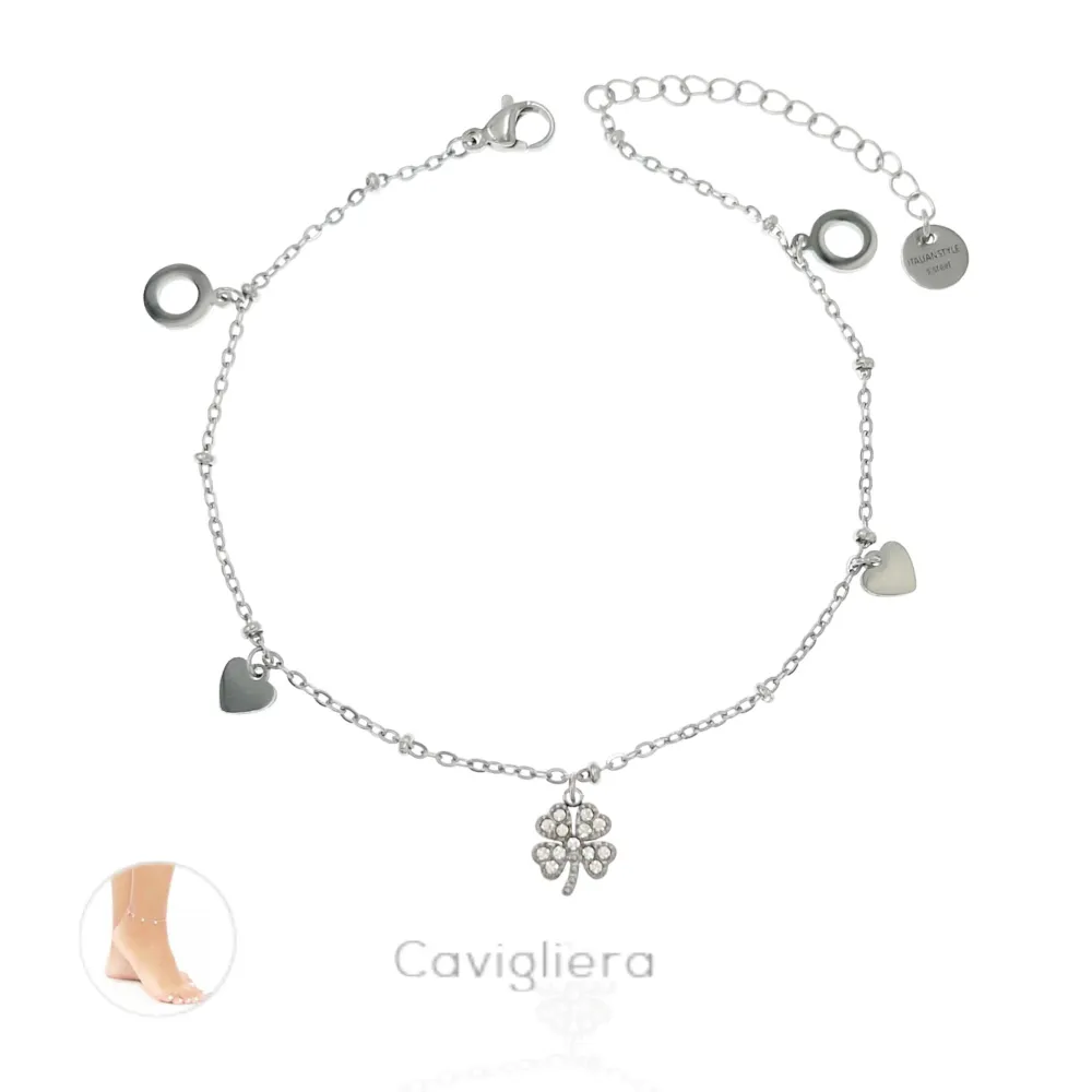 Quadrifoglio-Cavigliere in Acciaio - KAV-103-AA1087B