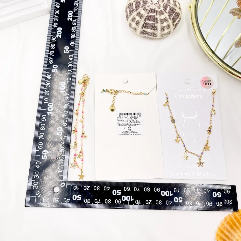 Stella Marina Smaltata-Cavigliera in Acciaio - KAV-103-AA3442B