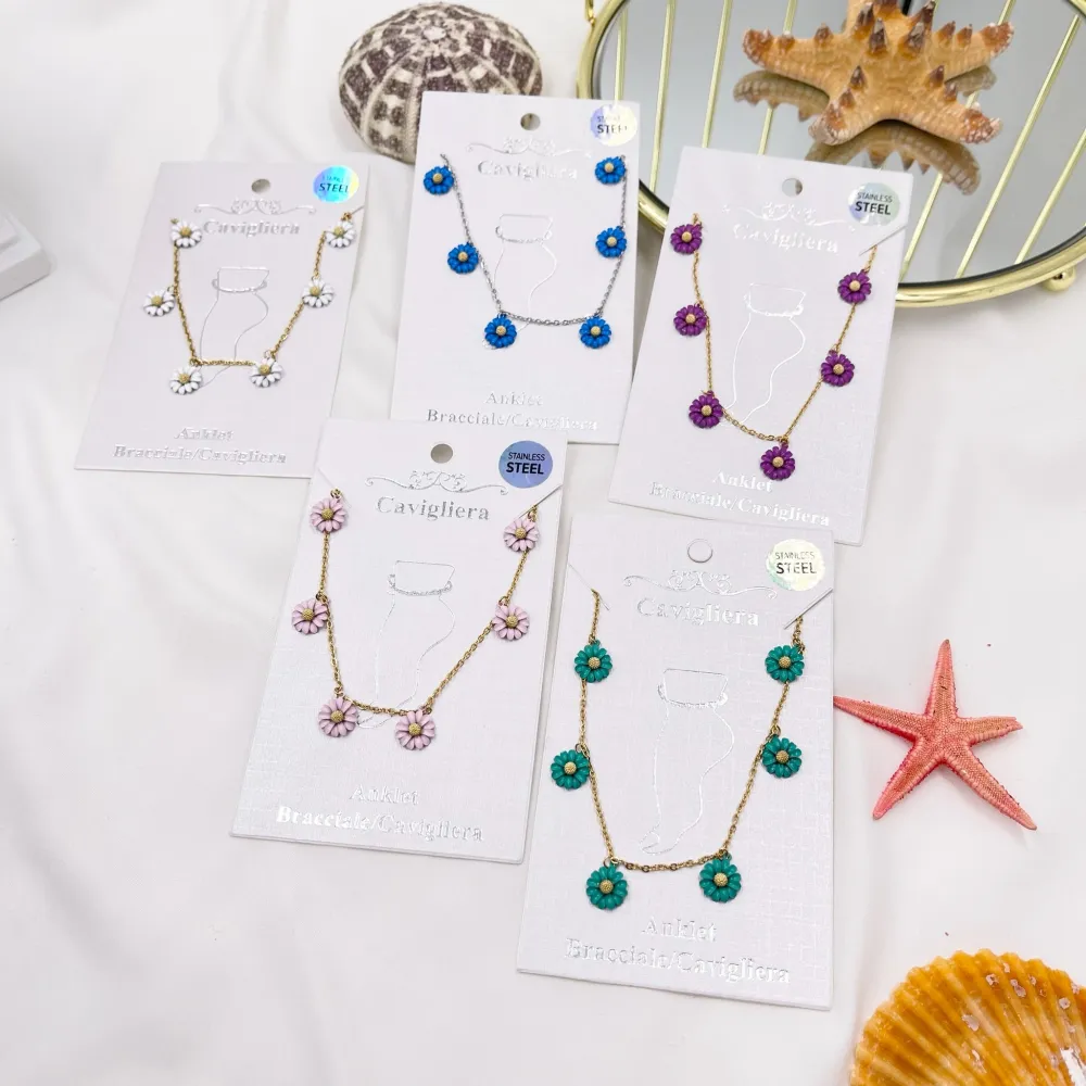 Margherita Smaltata-Cavigliera in Acciaio - KAV-103-AA3448B