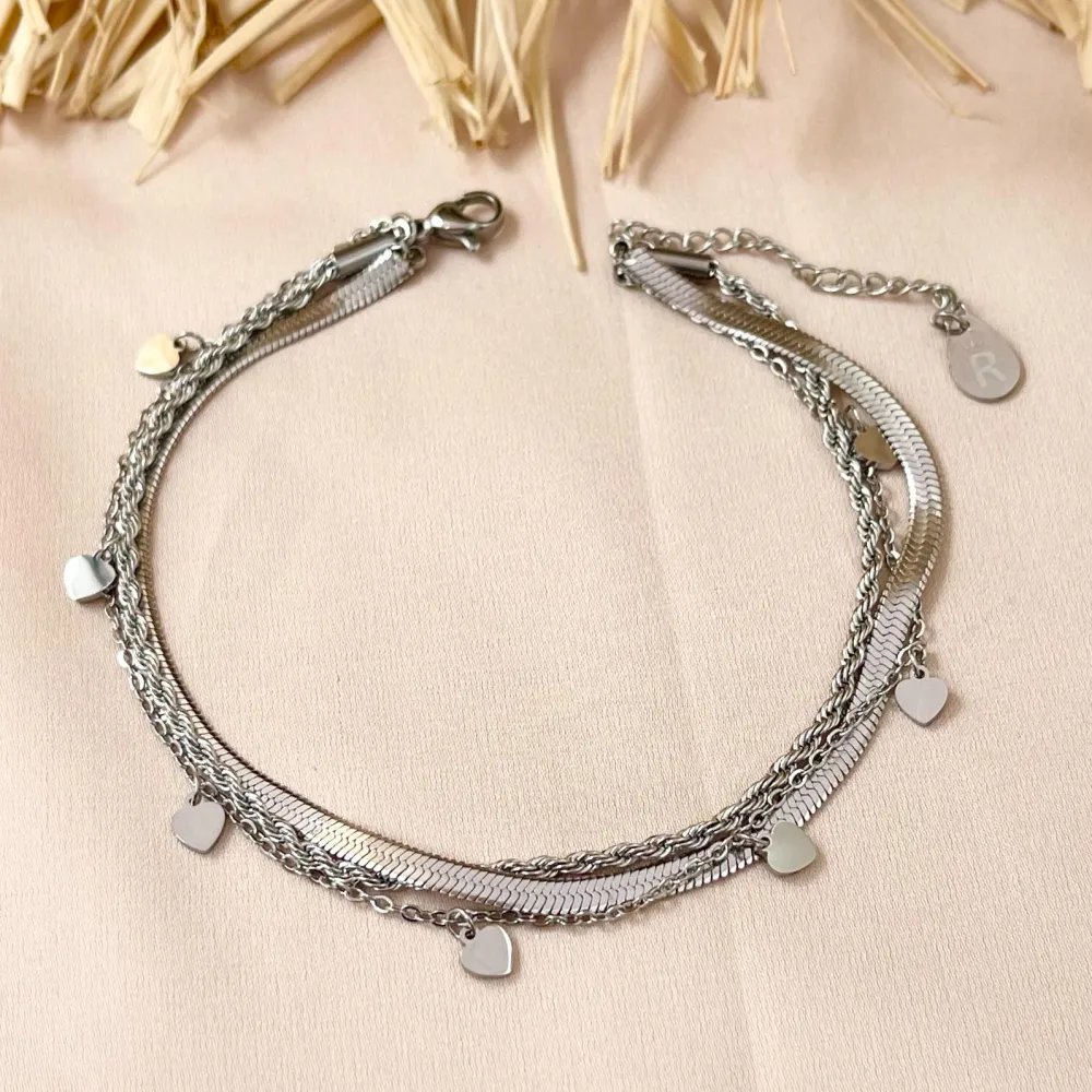 Multifili con Cuore-Cavigliera in Acciaio - KAV-413-2153