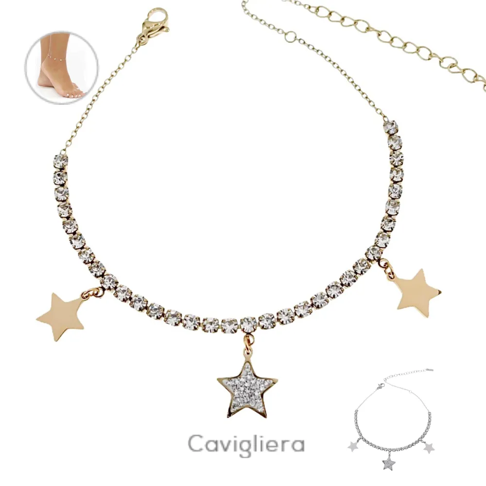 KAV7734-Tennis Stella-Cavigliere in Acciaio - KAV-413-A67