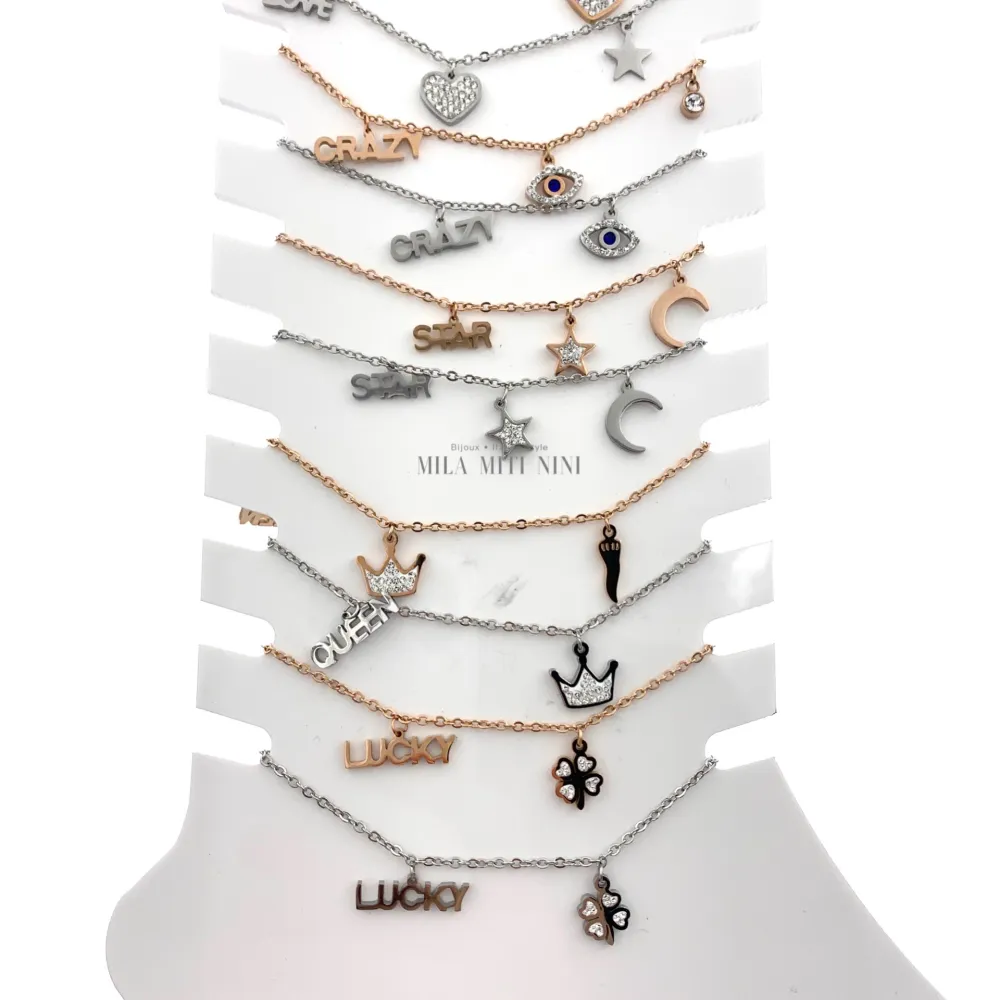 KPA5606-AC16 Mix- 12 Pz Cavigliere in Acciaio - KPA-AC16-413-258 (AC-24)