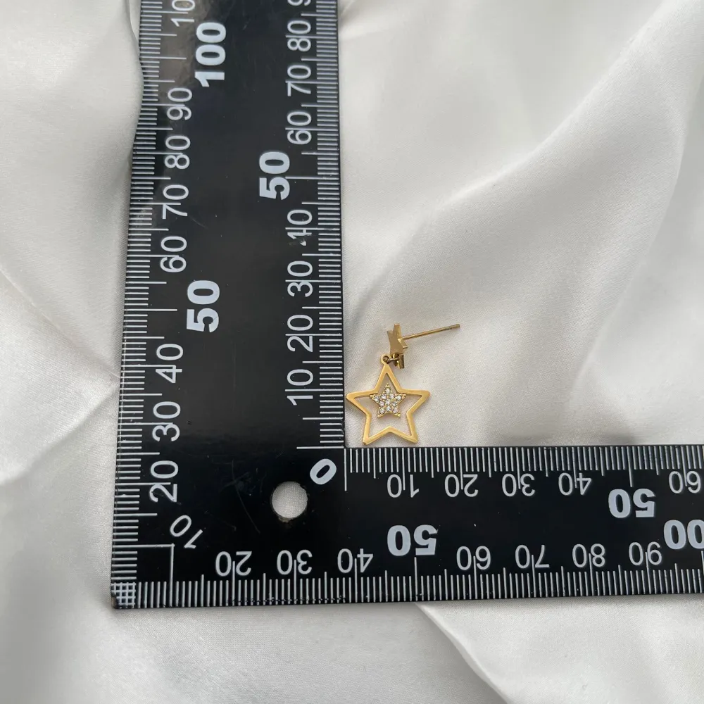 Stella-Orecchini Pendenti in Acciaio - OAP-103-AA1082E