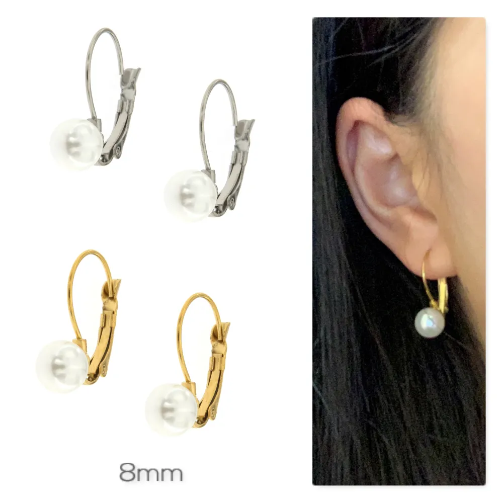 OAP7250-Perla 8mm- Orecchini a Monachella - OAP-103-AA1146E