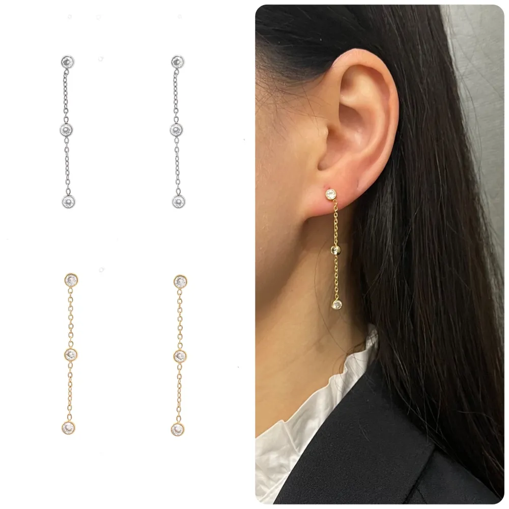 Punto Luce-Orecchini Pendenti in Acciaio - OAP-103-AA1384E