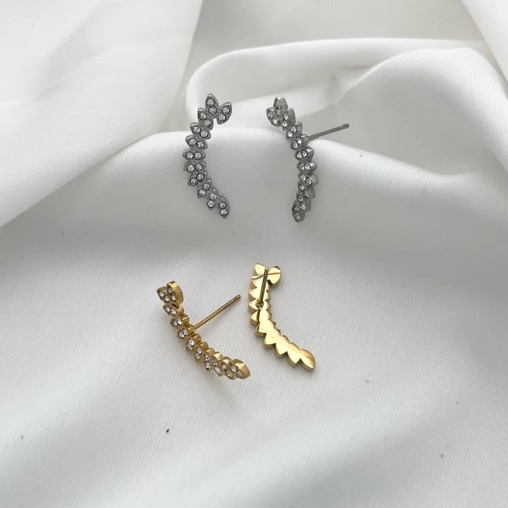 Mezzaluna-Orecchini in Acciaio - OAP-103-AA1706E