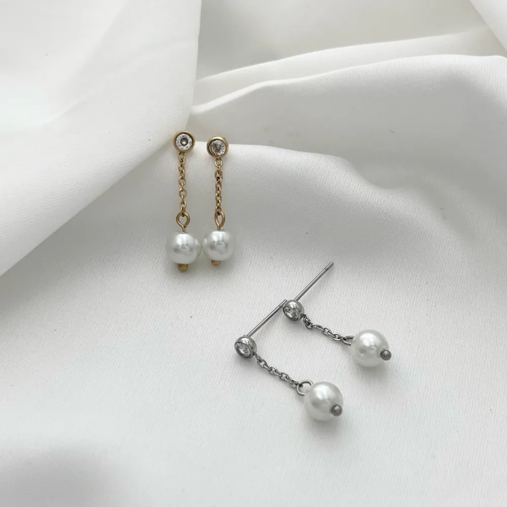 Punto Luce con Perla-Orecchini in Acciaio - OAP-103-AA2510E