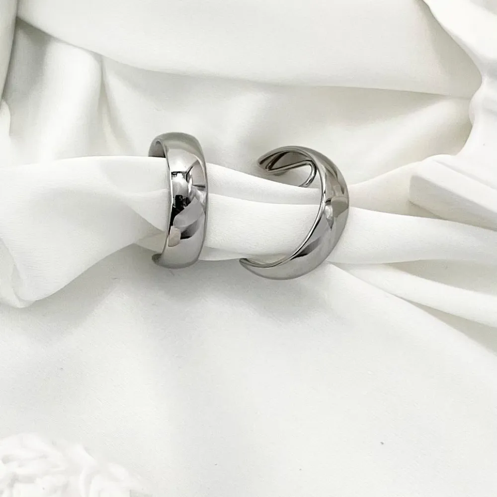 Cerchio a Clip -Orecchini in Acciaio - OAP-103-AA278E