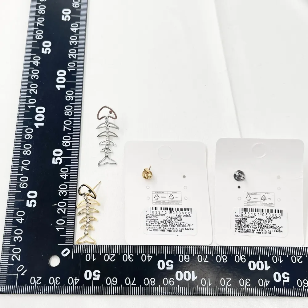 Lisca di Pesce-Orecchini in Acciaio - OAP-103-AA3360E