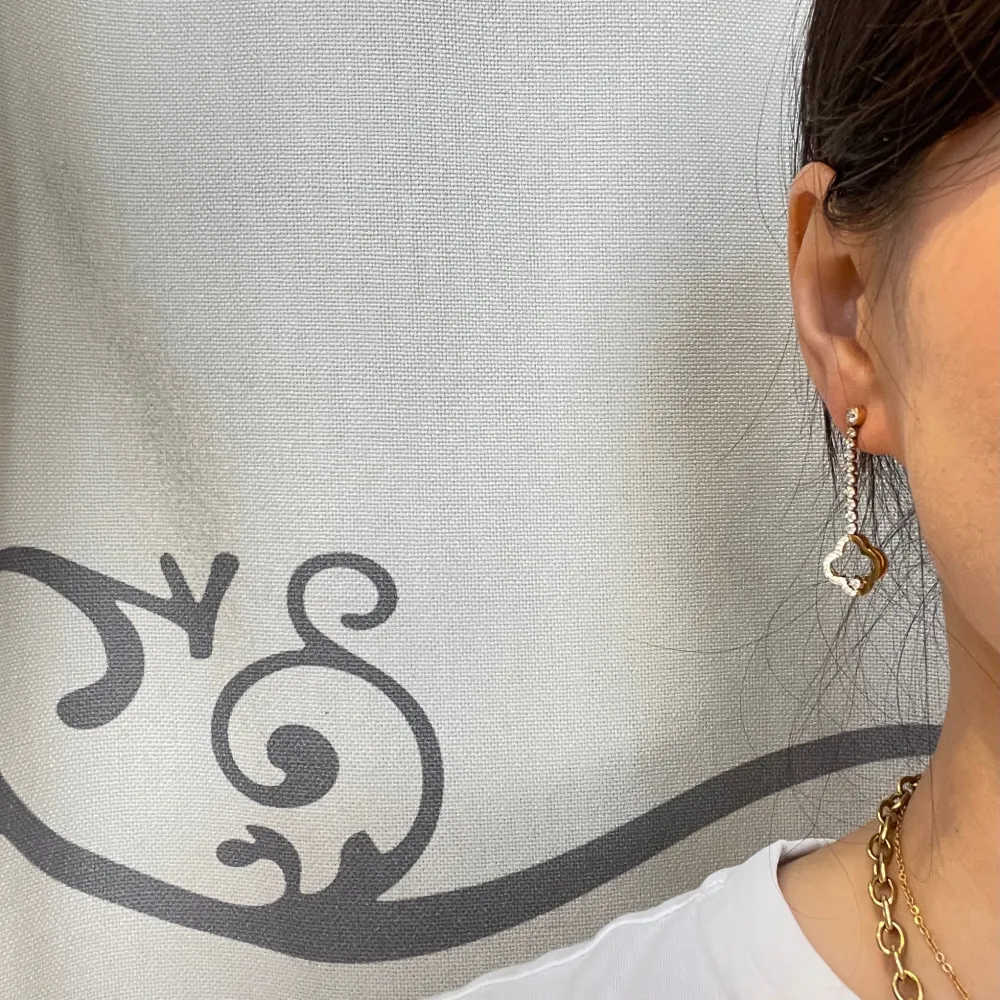 Tennis con Fiore-Orecchini in Acciaio - OAP-103-AA4197E