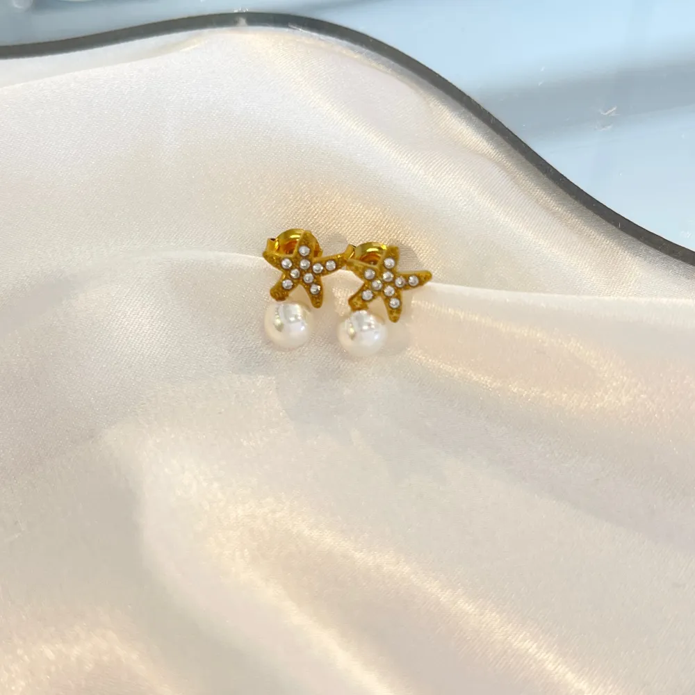 Stella Marina Perla -Orecchini in Acciaio - OAP-103-AA5055E