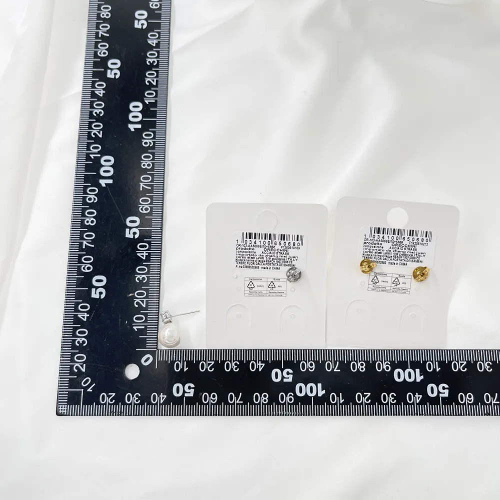 Punto Luce con Perla-Orecchini in Acciaio - OAP-103-AA5068E 10+5mm