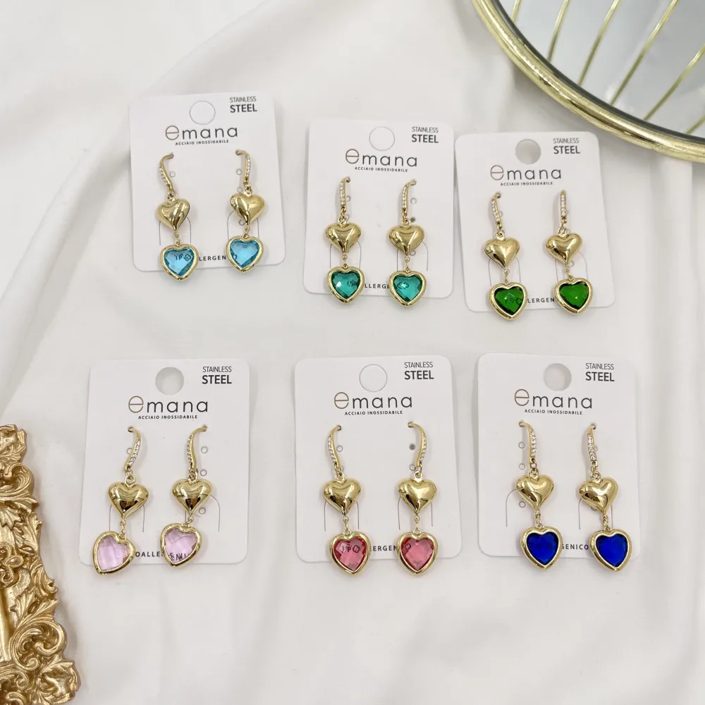 Cuore-Orecchini in Acciaio - OAP-103-AA5712E