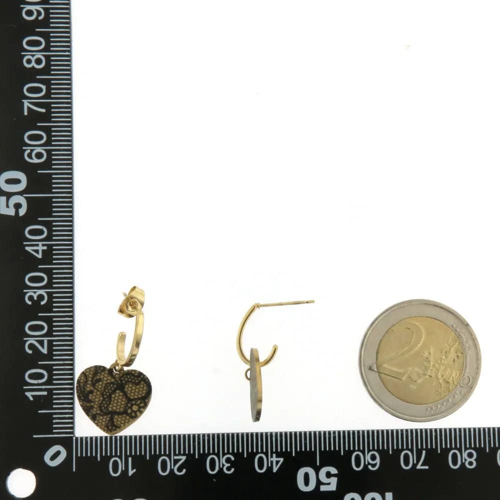 OAP6811-Cuore Pizzo- Orecchini in Acciaio - OAP-104-245