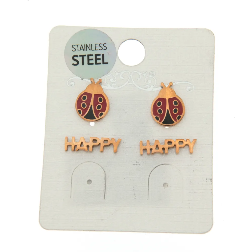 Ape Happy 3267 - Orecchini Bis a lobo in Acciaio - OAP3267-Ape Happy - Orecchini Bis a lobo in Acciaio