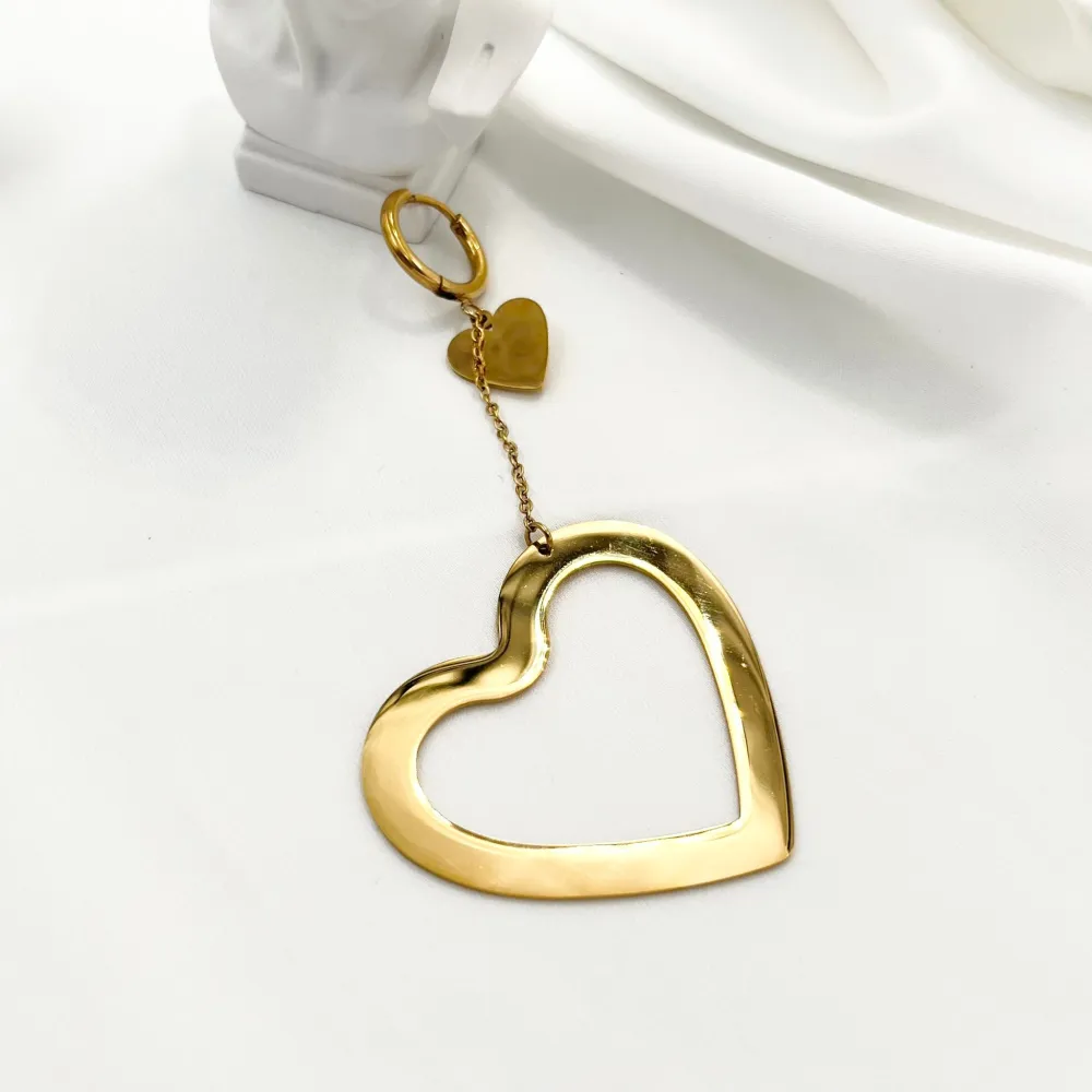 Cuore -Mono Orecchino in Acciaio - OAP-413-1001