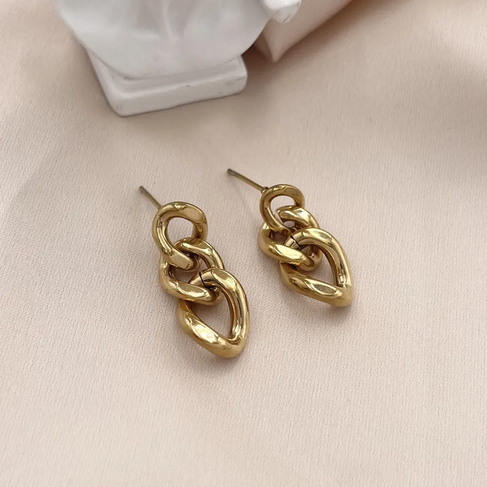 Catena in Acciaio-Orecchini in Acciaio - OAP-413-1026