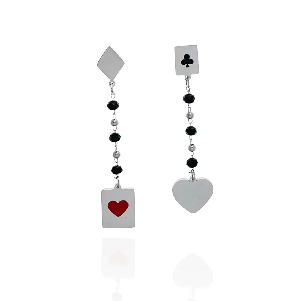 Poker-Orecchini in Acciaio - OAP-413-1048