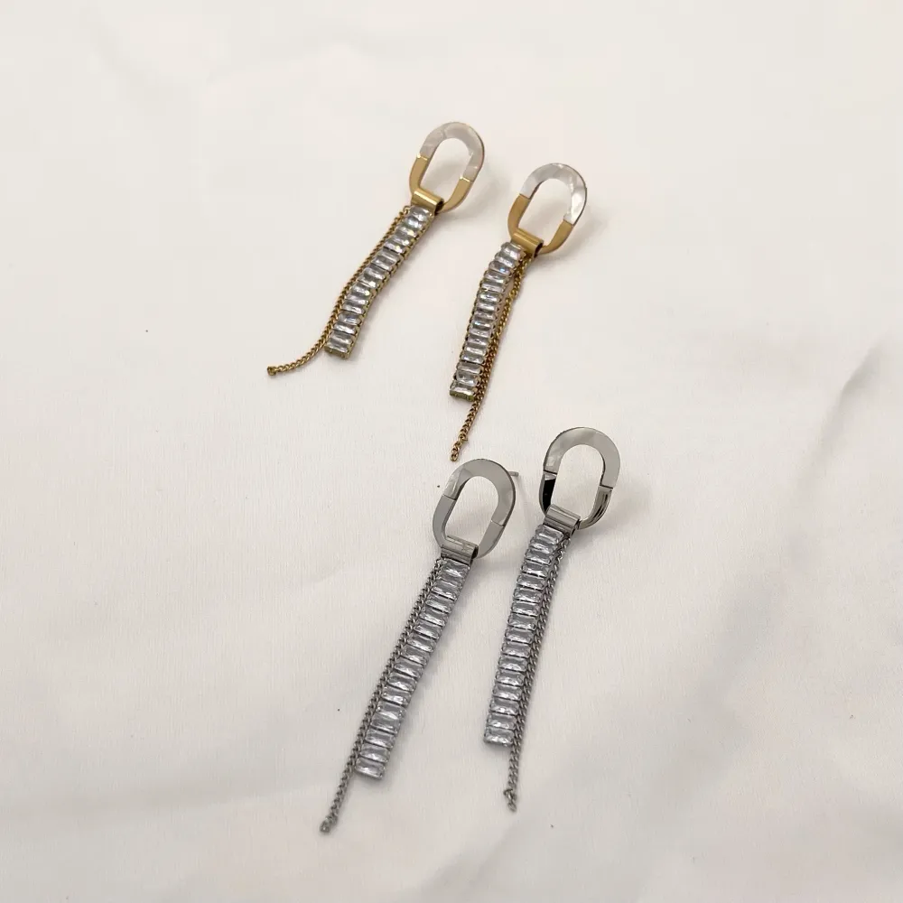 Cerchio con Tennis-Orecchini in Acciaio - OAP-413-1163