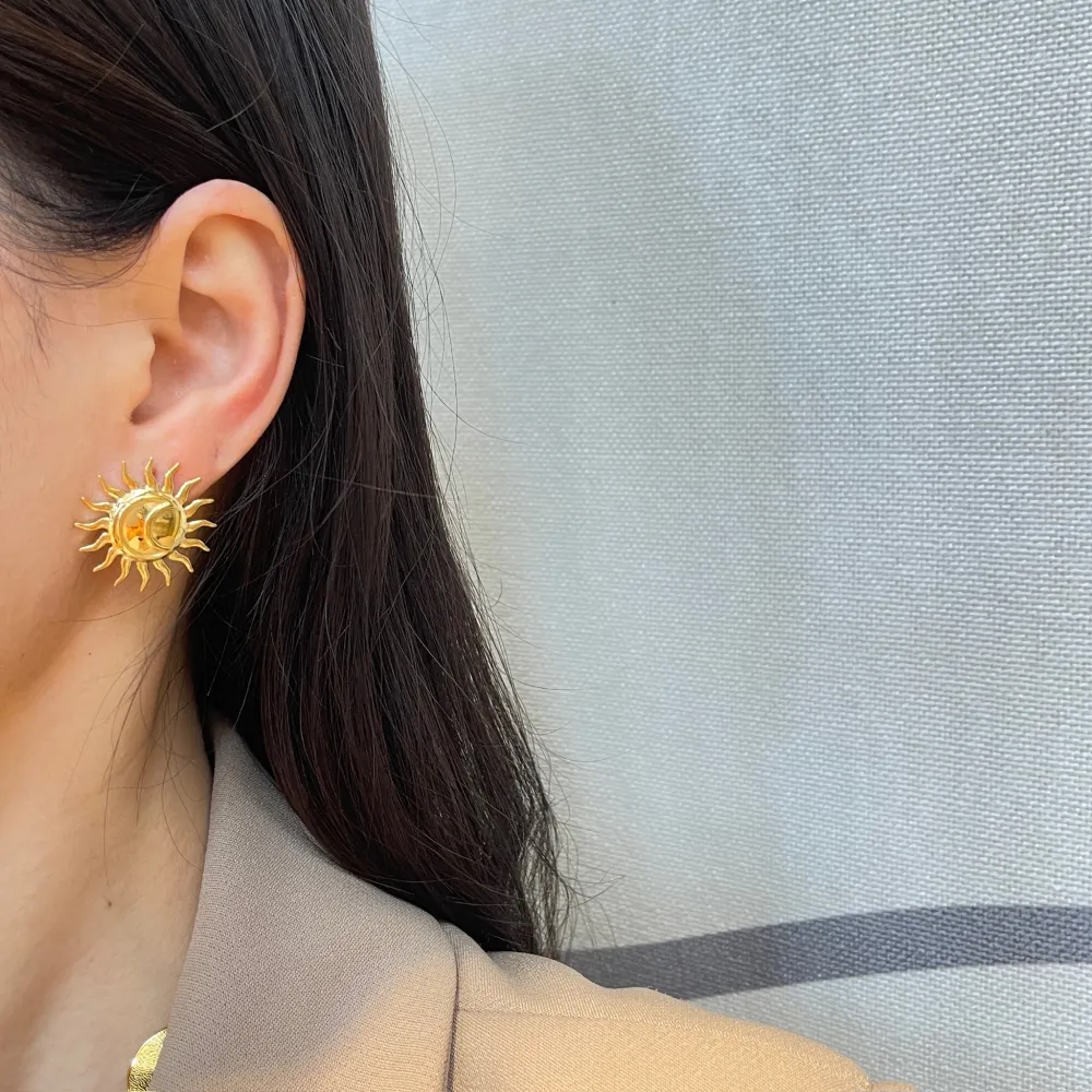 Sole Luna -Orecchini in Acciaio - OAP-413-7400