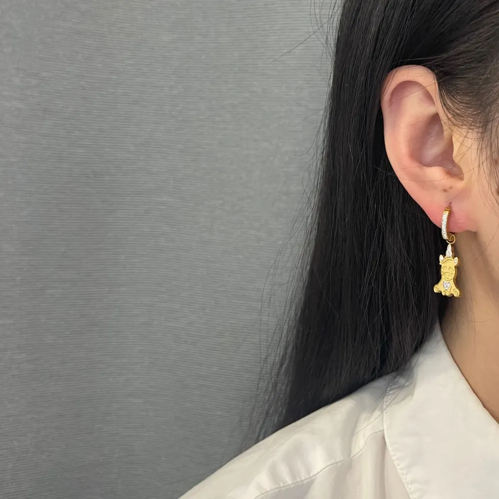 Unicorno Bacchetta Magica-Orecchini in Acciaio - OAP-413-751