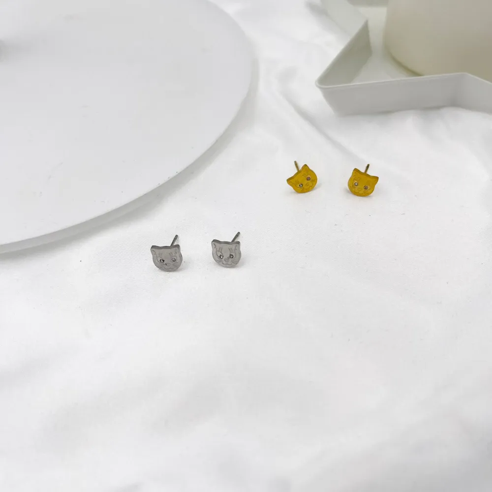 Gatto-Orecchini in Acciaio - OAP413-773