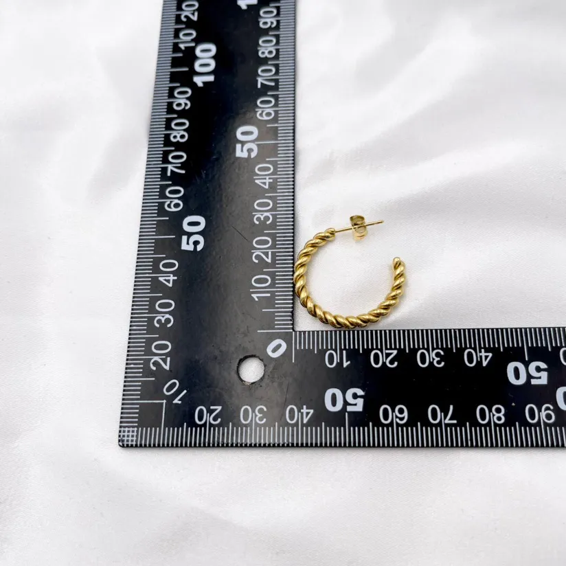 Perline 25mm -Orecchini a Cerchio in Acciaio - OAP413-787