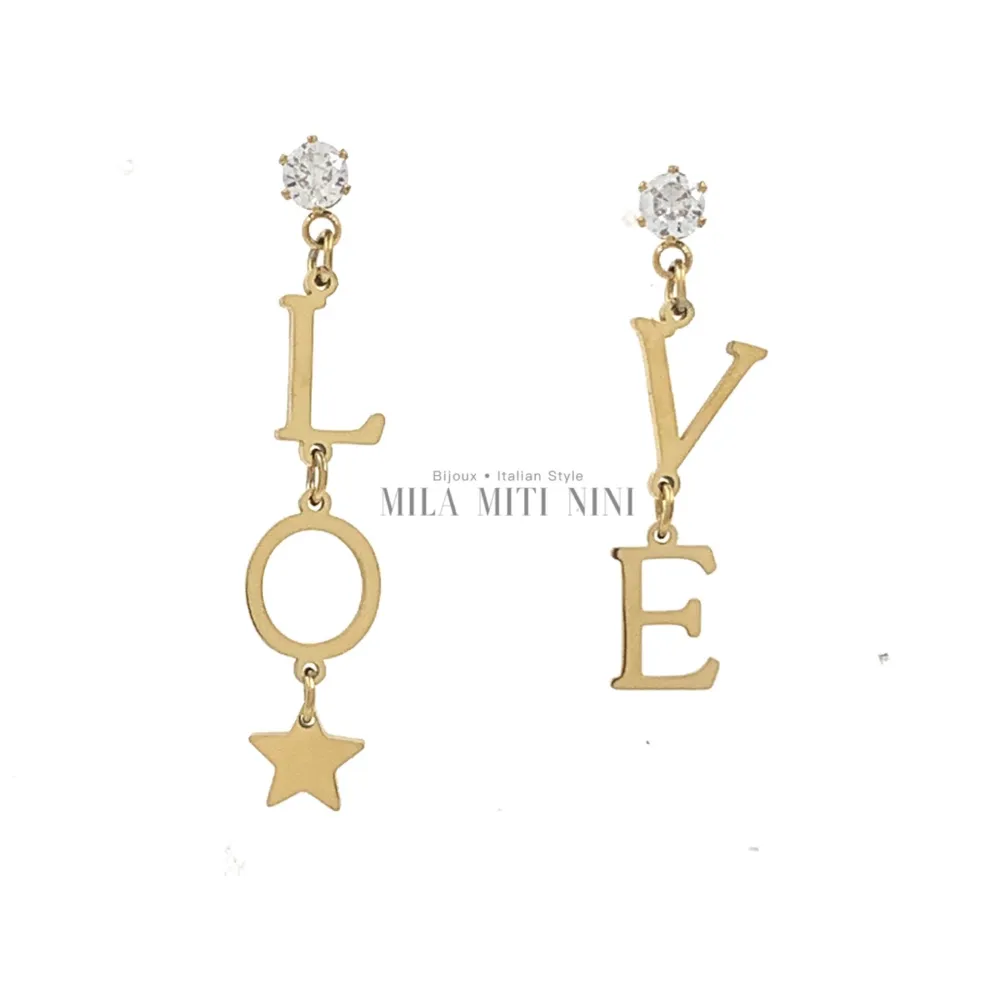 OAP413-811-Love- Orecchini in Acciaio - OAP413-811-Love- Orecchini in Acciaio