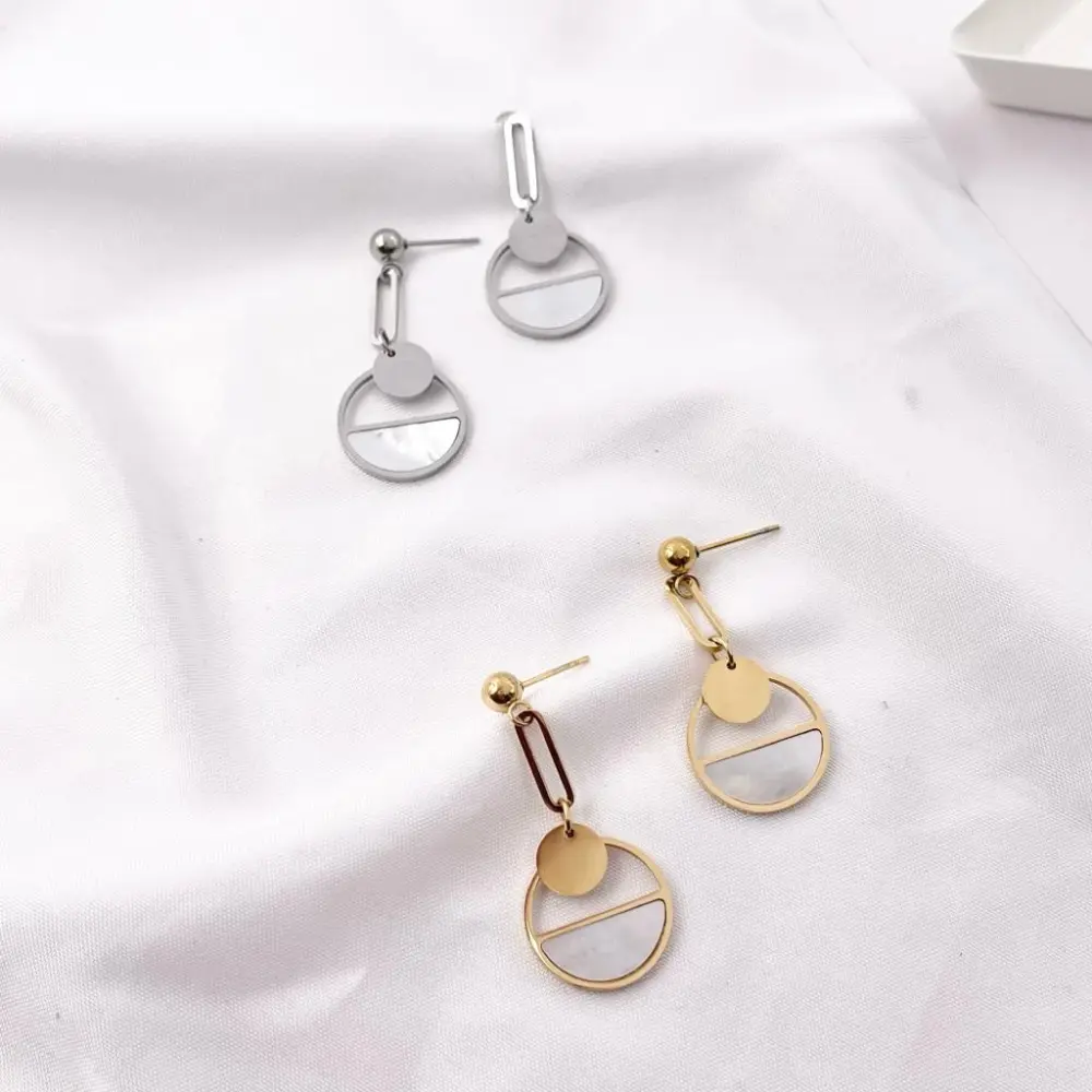 Cerchio Pendente-Orecchini in Acciaio - OAP-413-963A