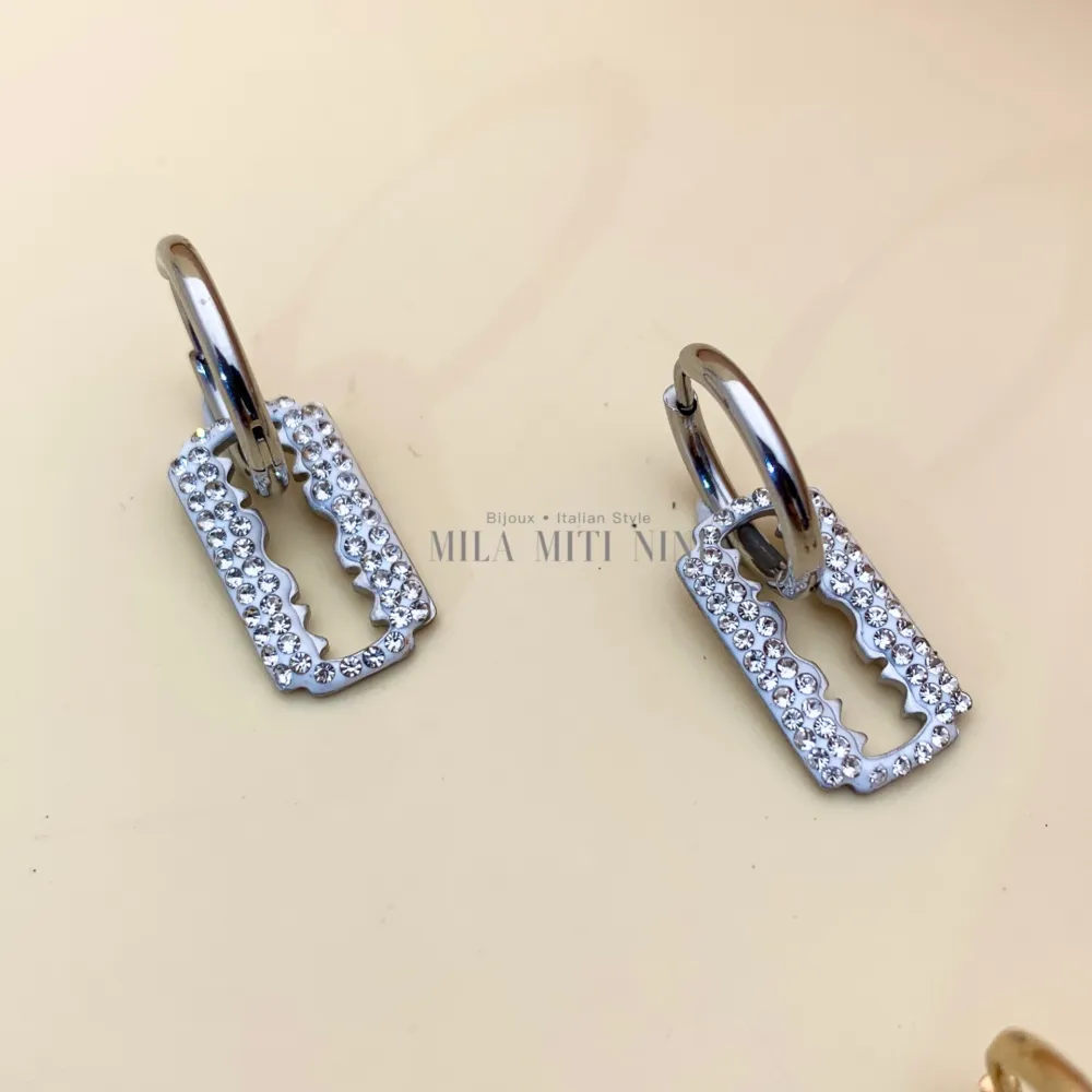 OAP450-385-Lamette- Orecchini in Acciaio - OAP450-385-Lamette- Orecchini in Acciaio