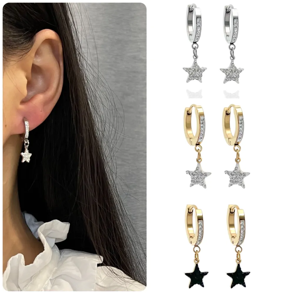 Stella-Orecchini in Acciaio - OAP-450-575