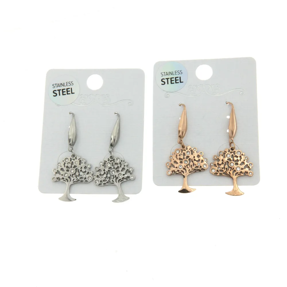 OAP6659-Albero della Vita-Orecchini in Acciaio - OAP6659-Albero della Vita-Orecchini in Acciaio