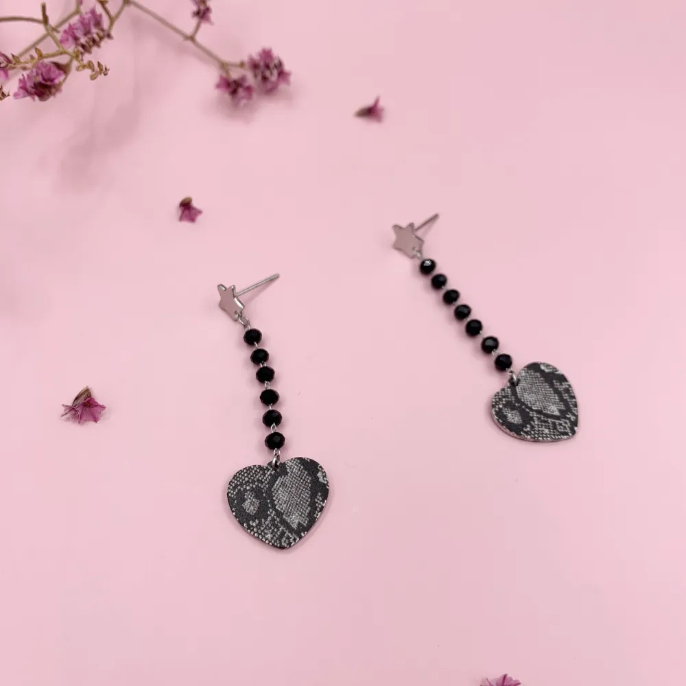 OAP6842-Cuore Animalier- Orecchini in Acciaio - OAP6842-Cuore Animalier- Orecchini in Acciaio