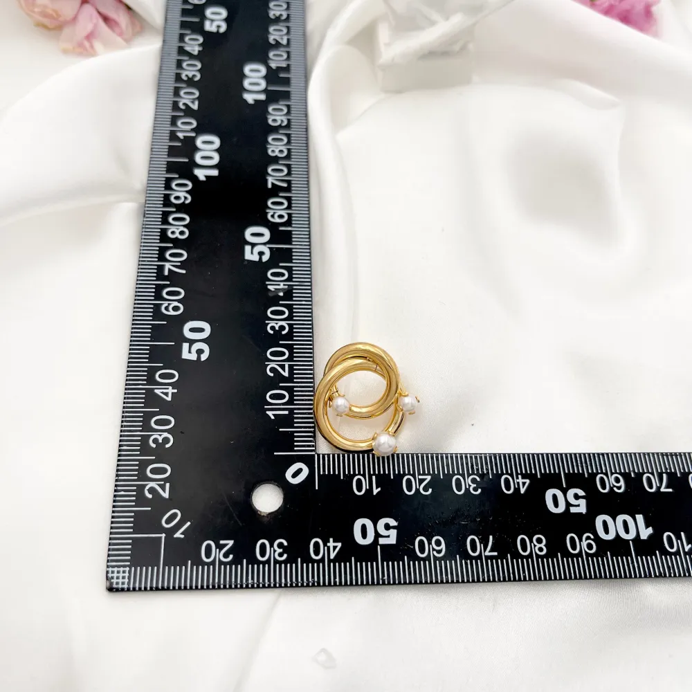 Cerchio con Perla-Orecchini in Acciaio - OAP-729-40