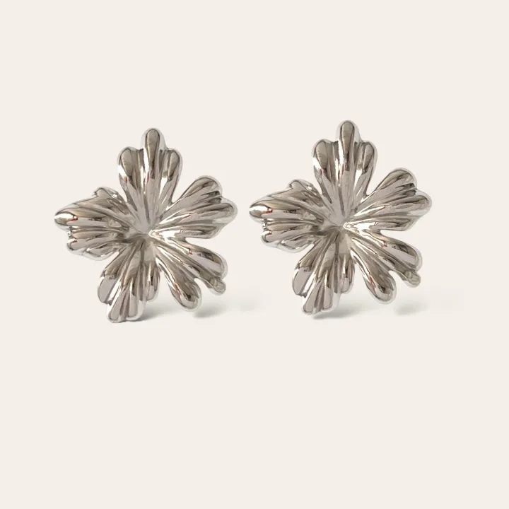 Fiore -Orecchini in Acciaio - OAP-754-03