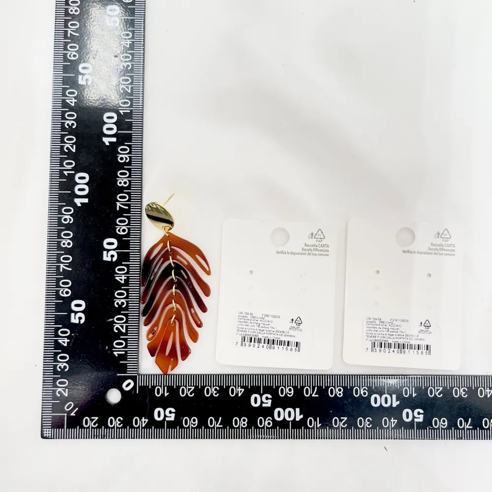 Foglia -Orecchini in Acciaio - OAP-759-58