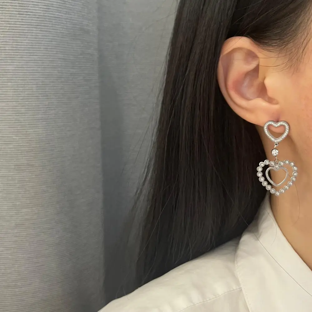 OAS-Cuore 5104 - Orecchini pendenti in Acciaio - OAS-Cuore 5104 - Orecchini pendenti in Acciaio